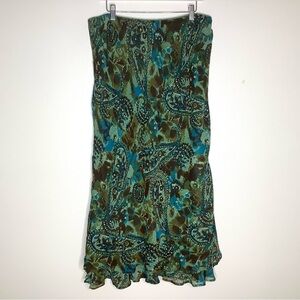 < Vintage Style & Co. Paisley Print Midi Skirt >